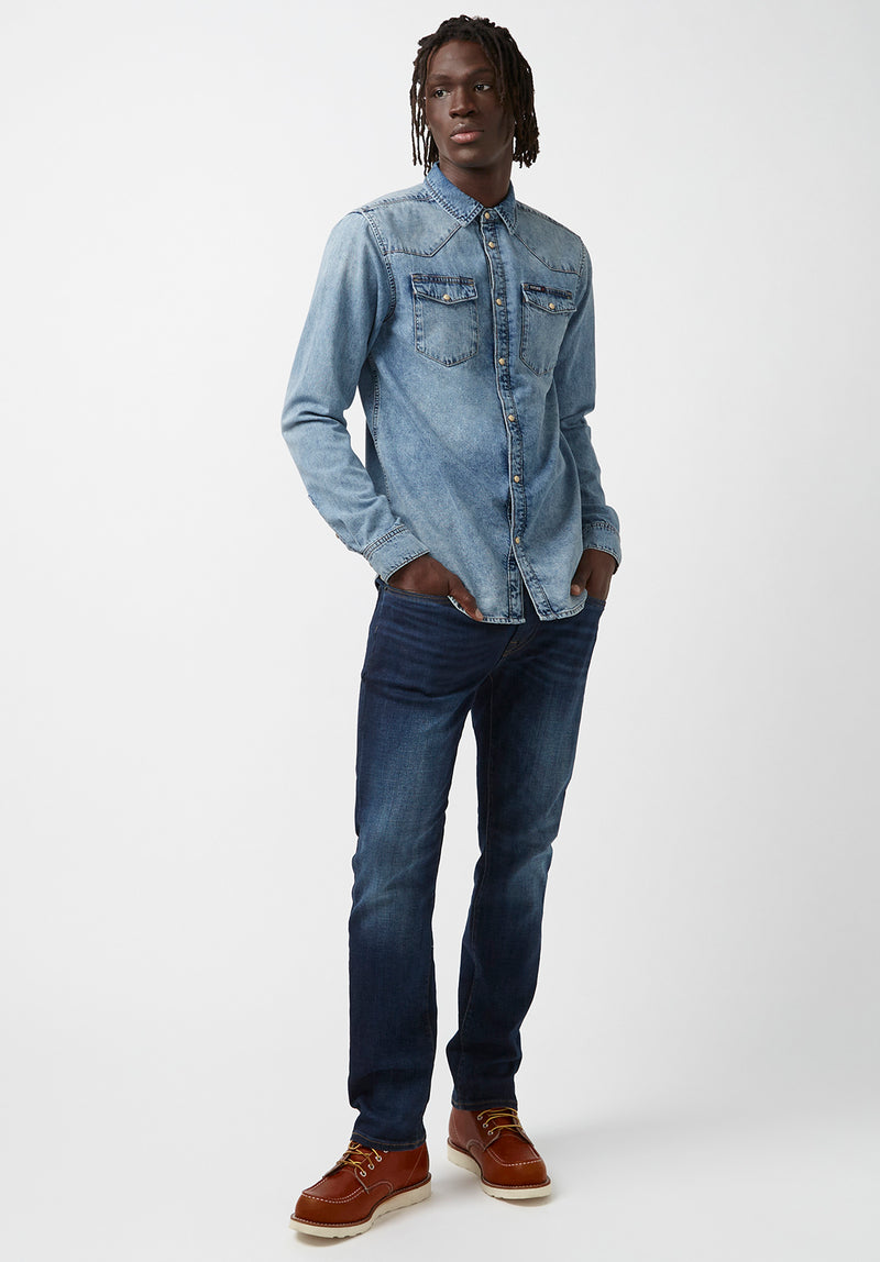 Levi's Men's Big & Tall Long-Sleeve Denim Western Shirt - Walmart.com